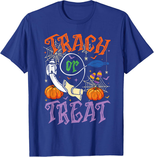 Respiratory Therapist Trach or Treat ICU RN Halloween Nurse T-Shirt - T-Shirt | Royal