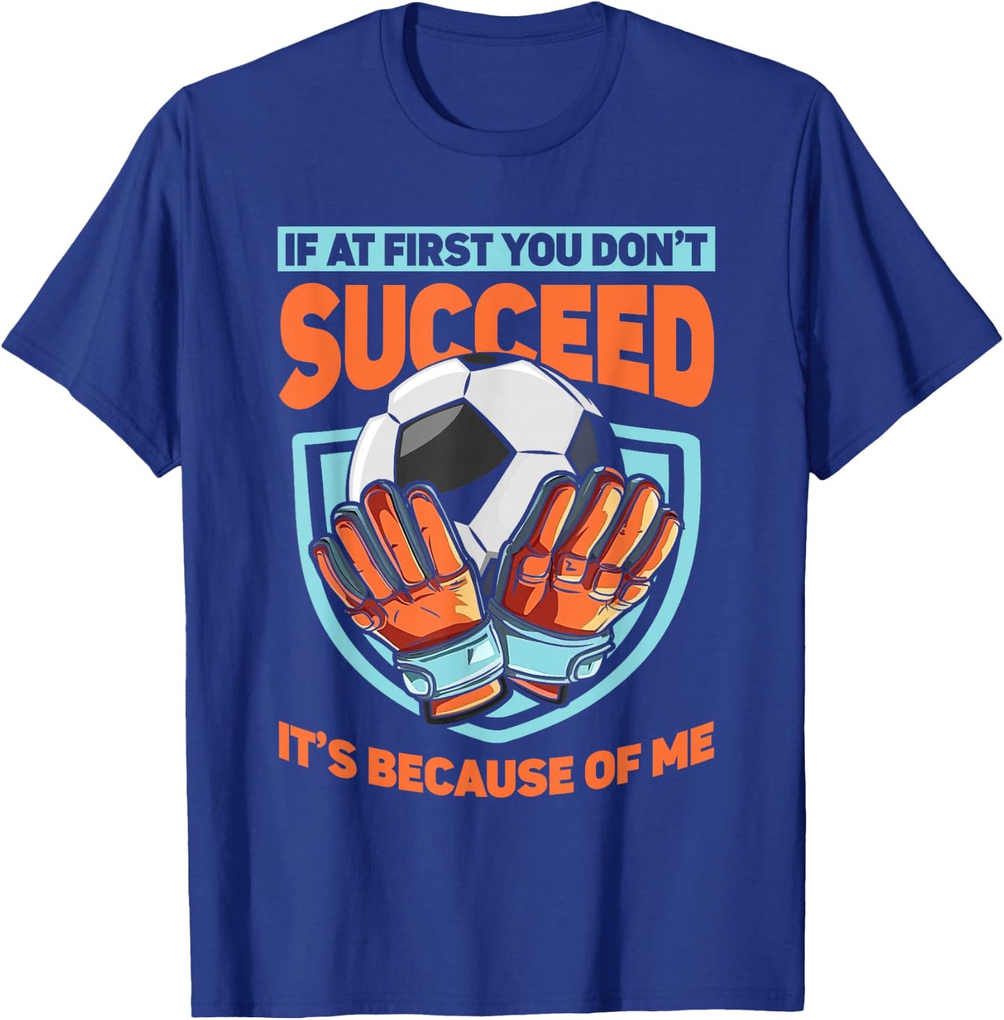 Kids Goalkeeper Goal Soccer Goalie Defender Goaltender T-Shirt - T-Shirt | Royal