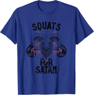 Squats For Satan, Goth Workout T-Shirt - T-Shirt | Royal