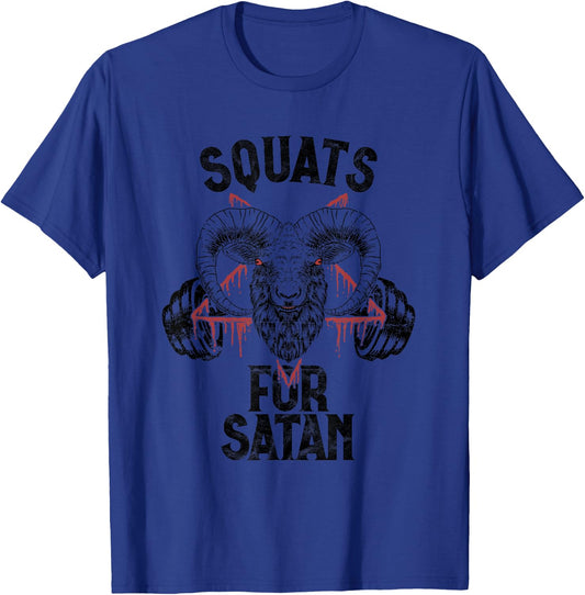 Squats For Satan, Goth Workout T-Shirt - T-Shirt | Royal