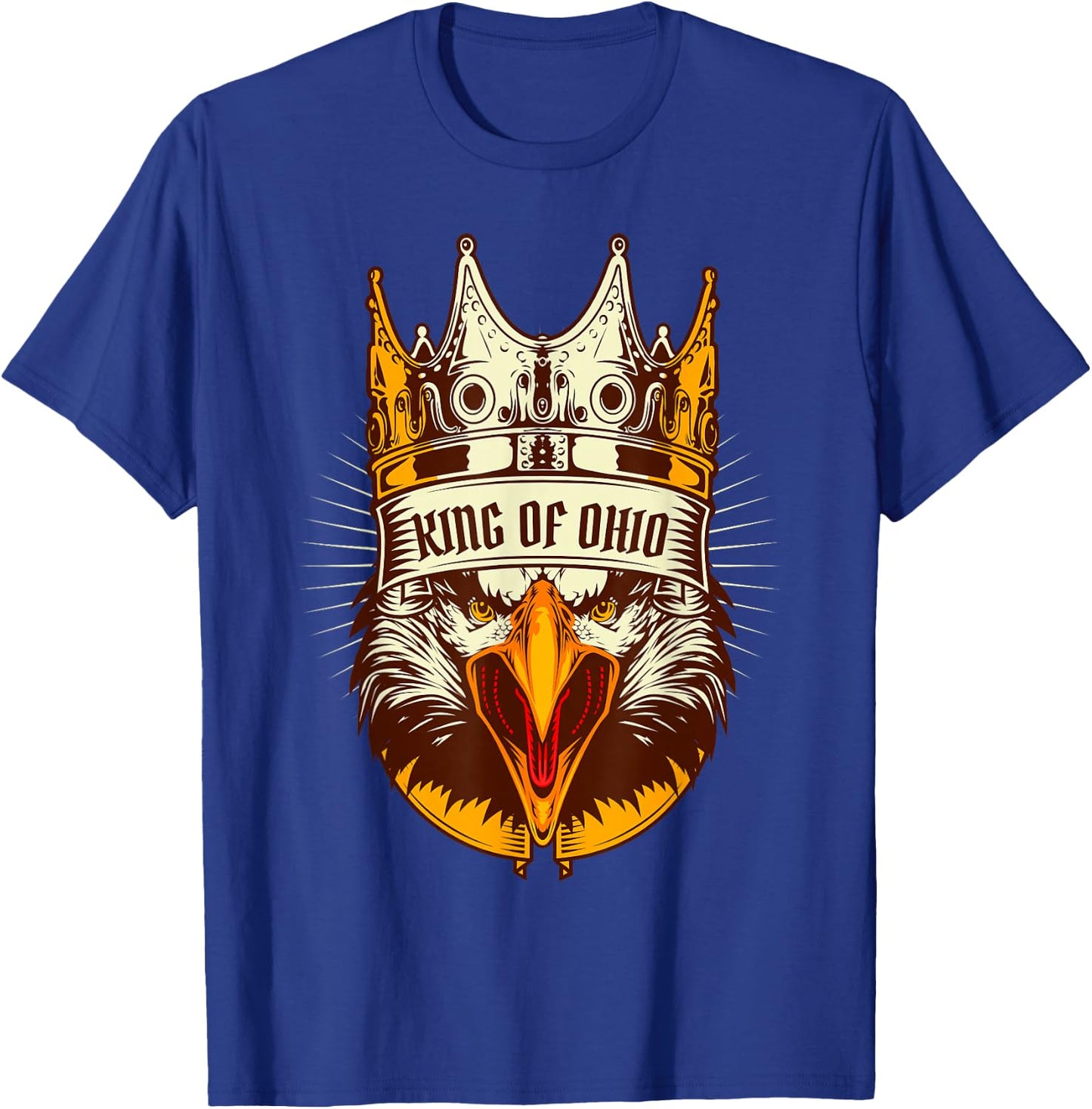 King Of Ohio Ironic Meme Brainrot Trendy Rizz Quote T-Shirt - T-Shirt | Royal