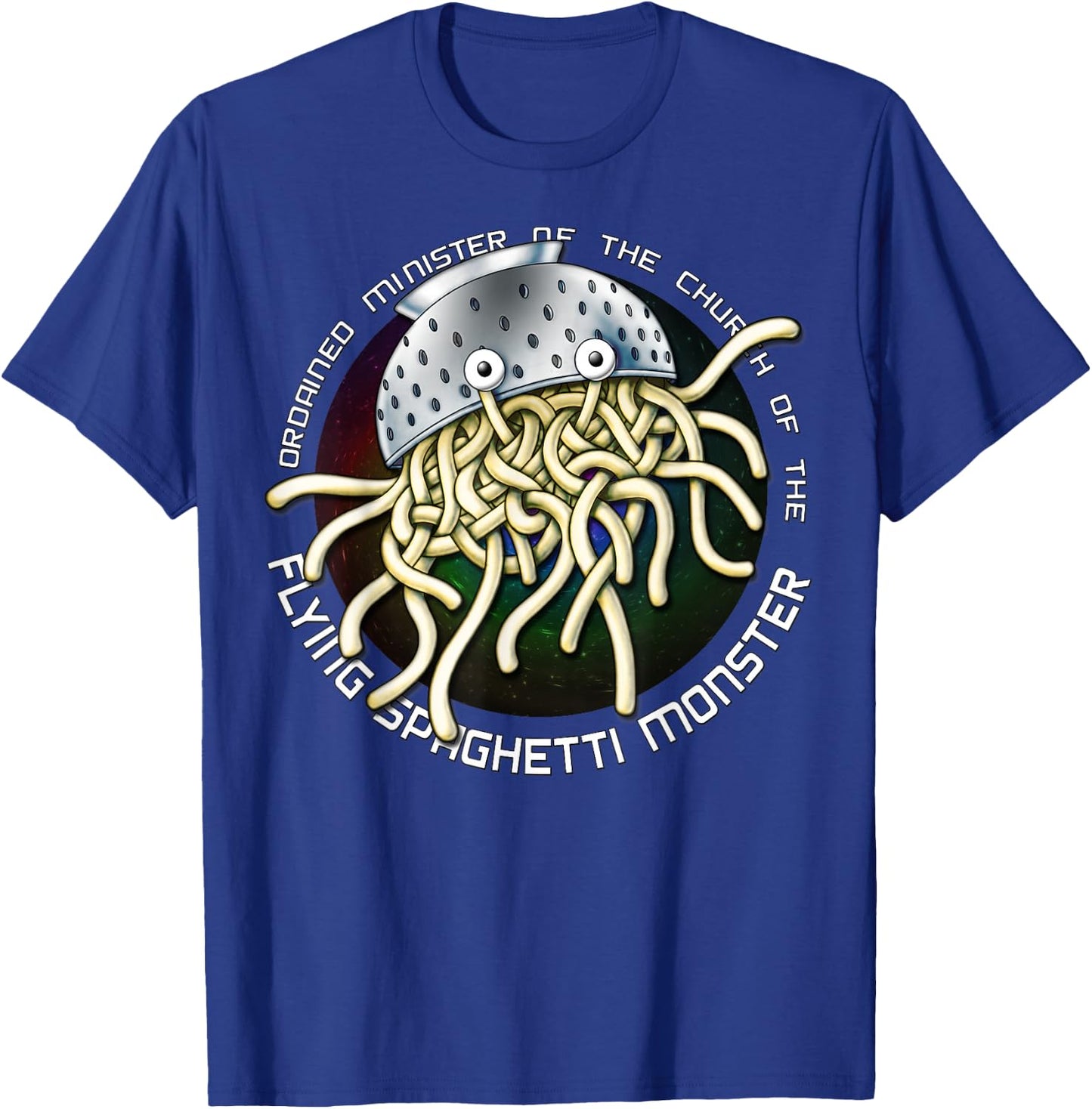 Ordained Minister Church of the Flying Spaghetti Monster FSM T-Shirt - T-Shirt | Royal