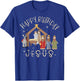 Happy Birthday Jesus Christmas Nativity Christian T-Shirt - T-Shirt | Royal