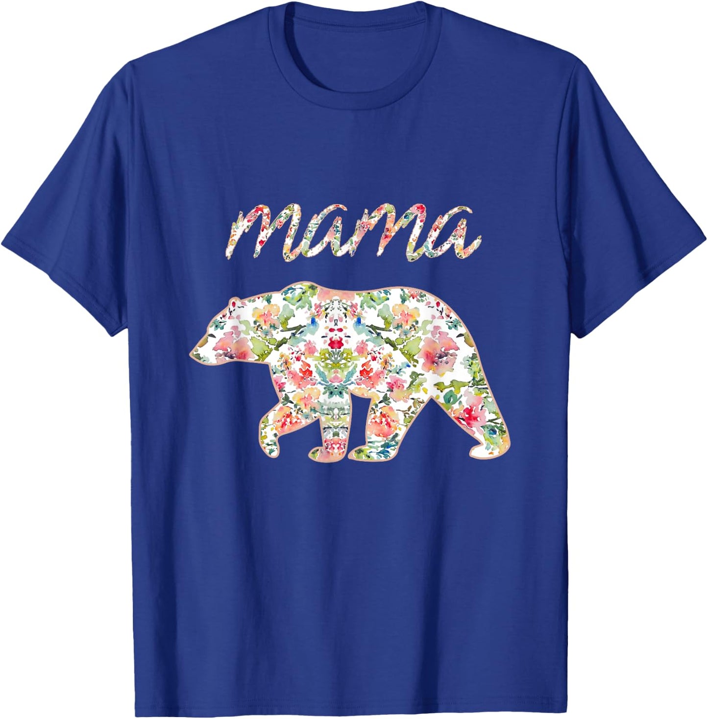 Mama Bear Shirt Floral, Mama Bear Watercolor Roses T-Shirt - T-Shirt | Royal