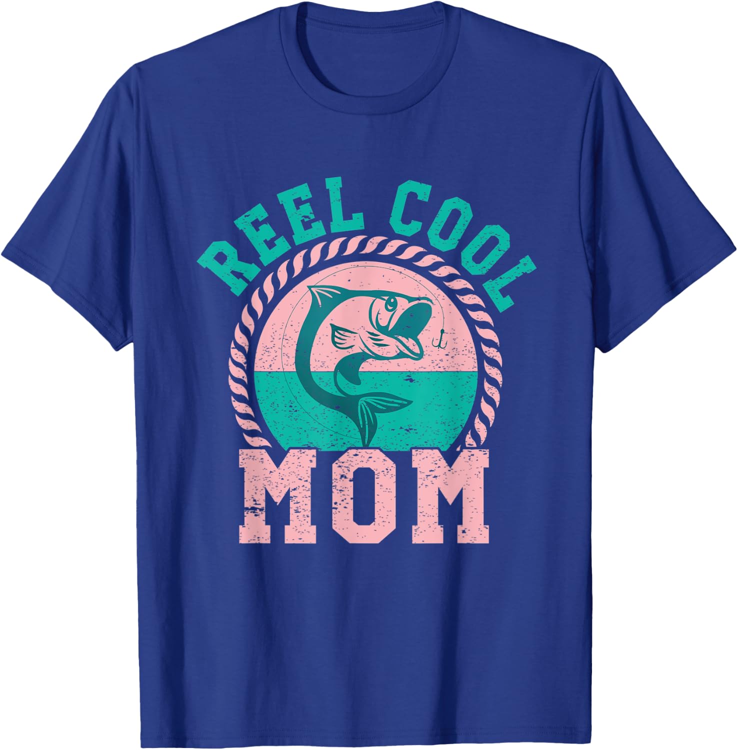 FISHING REEL COOL MOM Bass Lover T-Shirt - T-Shirt | Royal