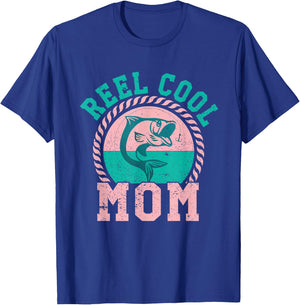 FISHING REEL COOL MOM Bass Lover T-Shirt - T-Shirt | Royal