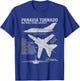 Tornado Jet Fighter Aircraft Airplane Blueprint Warplane T-Shirt - T-Shirt | Royal