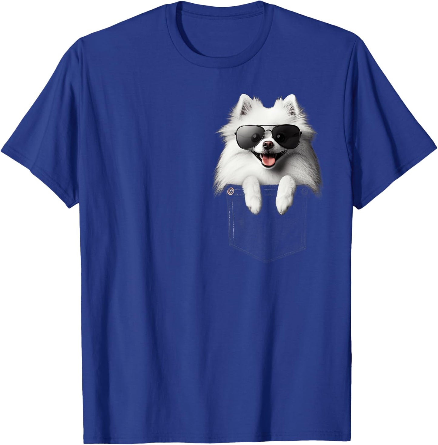 Pocket American Eskimo Dog Cute Dog Lover Owner Gift T-Shirt - T-Shirt | Royal