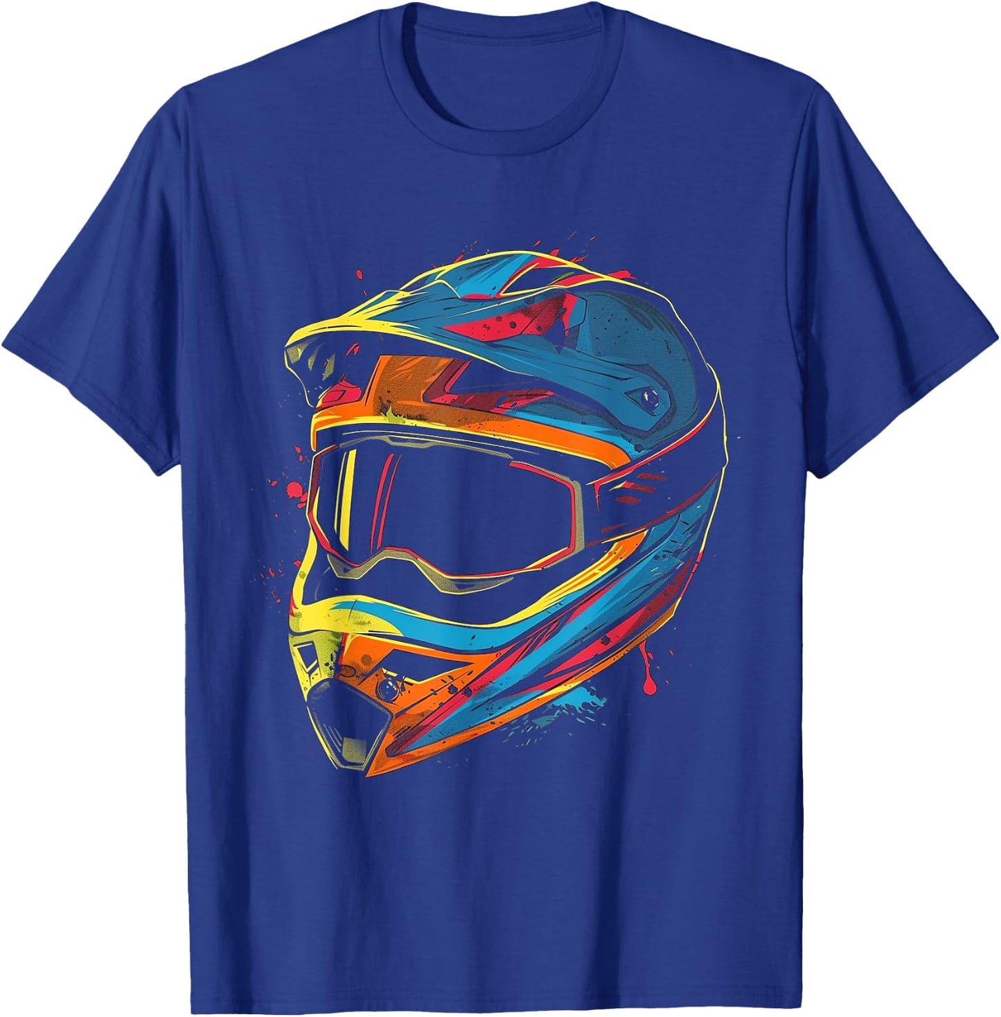 Cartoon mountain bike helmet T-Shirt - T-Shirt | Royal