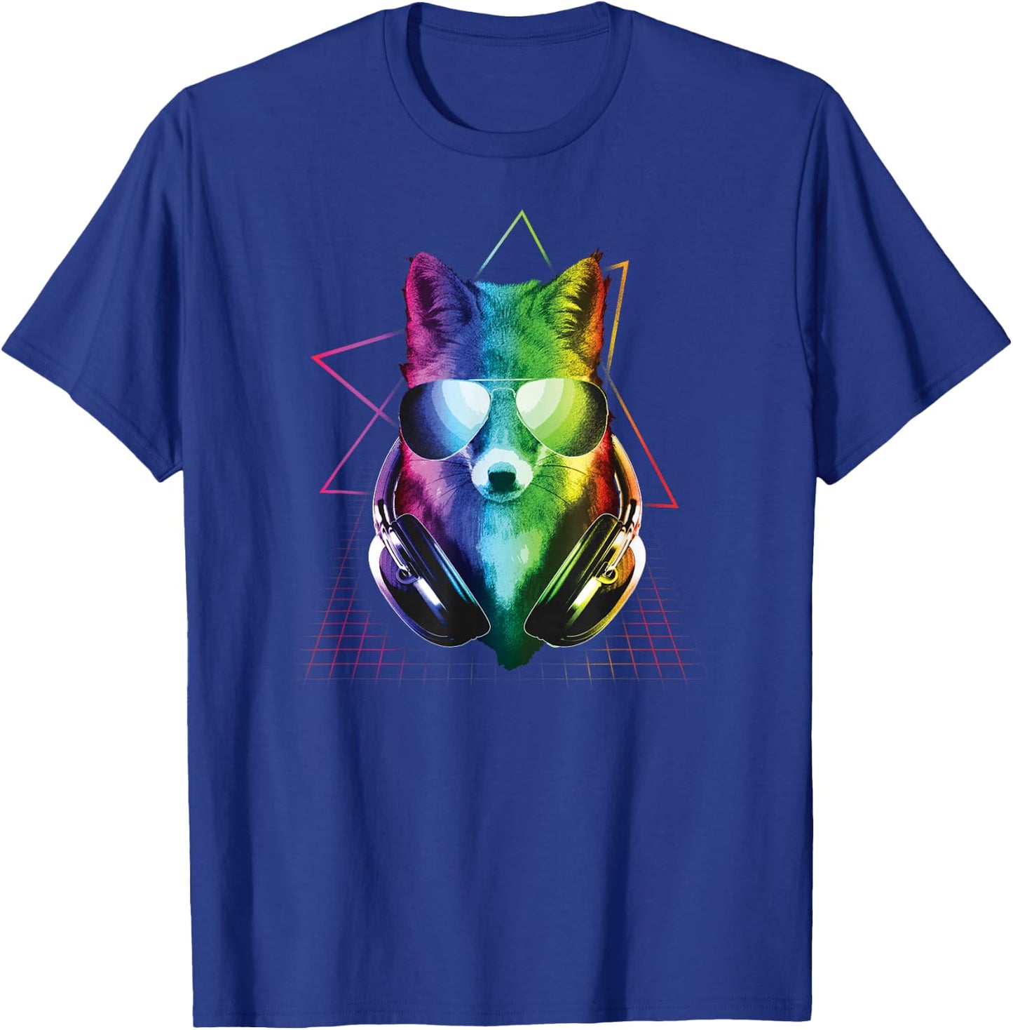 Fox Shirt, DJ Music Rave Shirt, Fox Art T-Shirt - T-Shirt | Royal