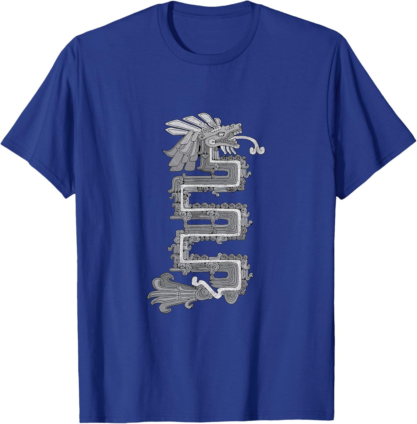 Quetzalcoatl Feathered Serpent (version A) T-Shirt - T-Shirt | Royal