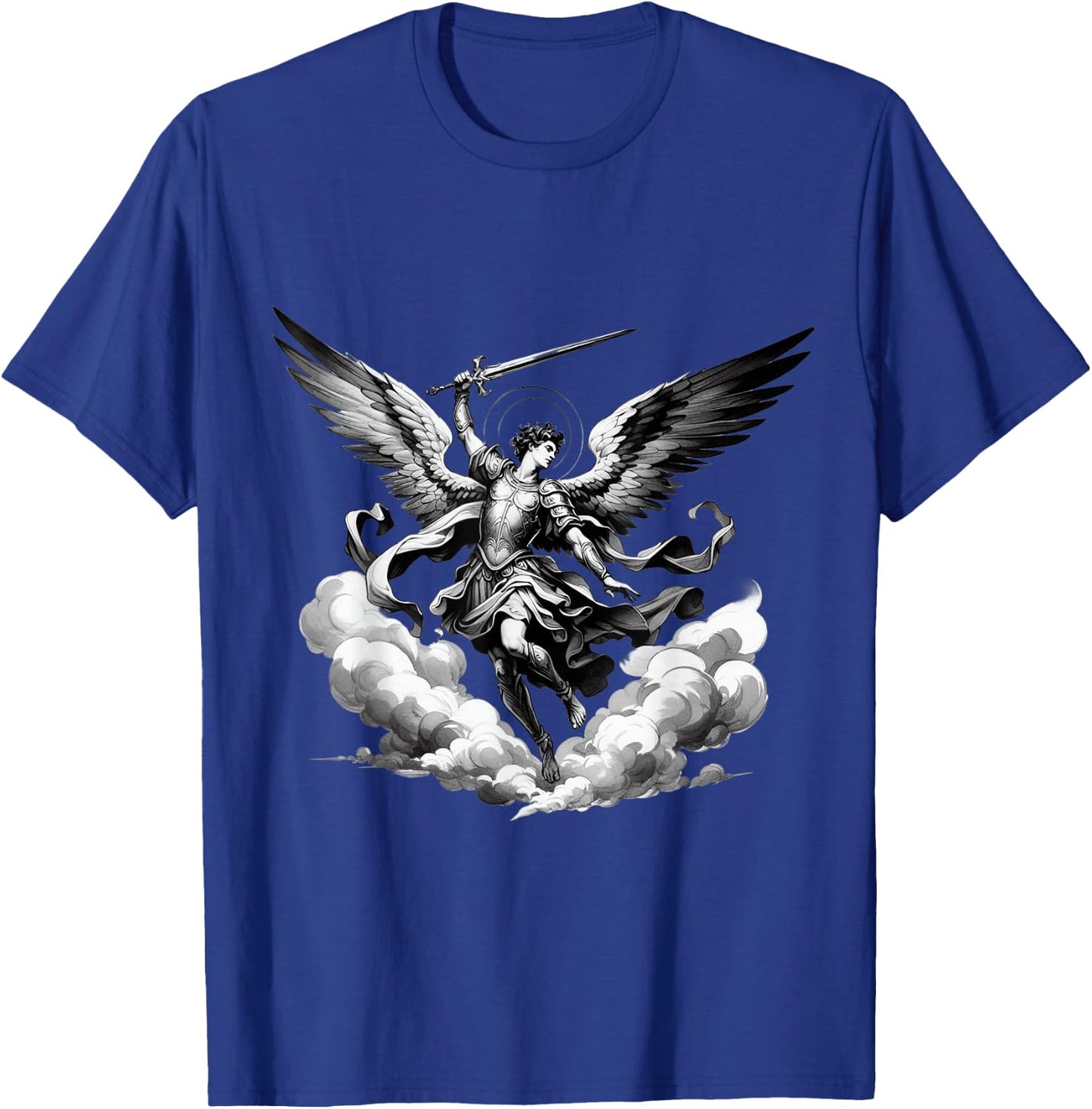 Saint Michael Archangel Catholic Angel Defend Us Christian T-Shirt - T-Shirt | Royal