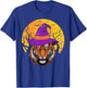 Tiger Witch Hat Funny Halloween Tiger Lover Whisperer T-Shirt - T-Shirt | Royal