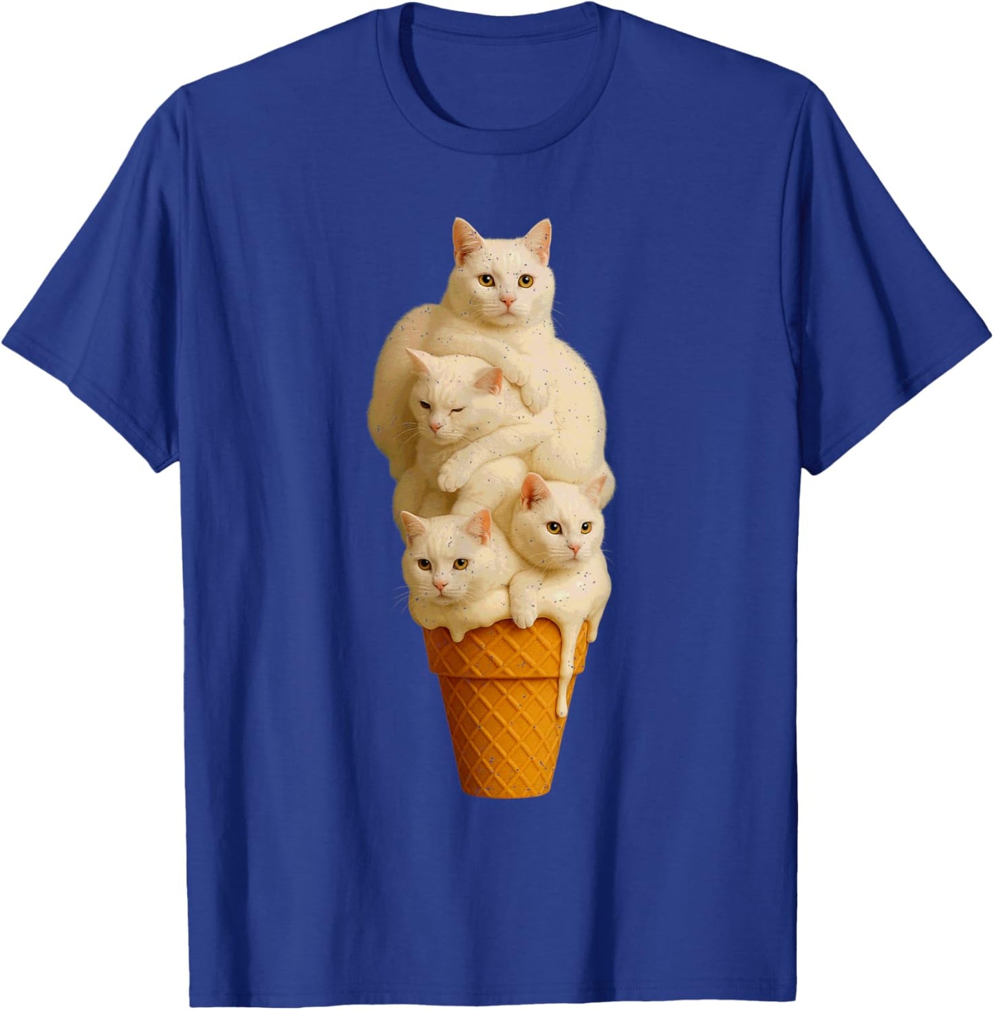 Cat Ice Cream Cute Pet Kitten Lover Feline Summer Vibes T-Shirt - T-Shirt | Royal