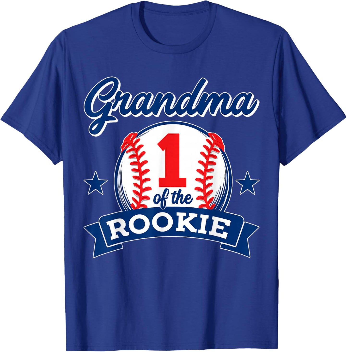 Grandma of Rookie 1st Birthday Baseball Theme Matching Party T-Shirt - T-Shirt | Royal