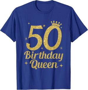 Women's Birthday Queen 50th Birthday Queen T-Shirt - T-Shirt | Royal