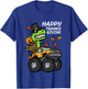 Kids Happy Thanksgiving Trex Monster Truck Fall Toddler Boys Kids T-Shirt - T-Shirt | Royal