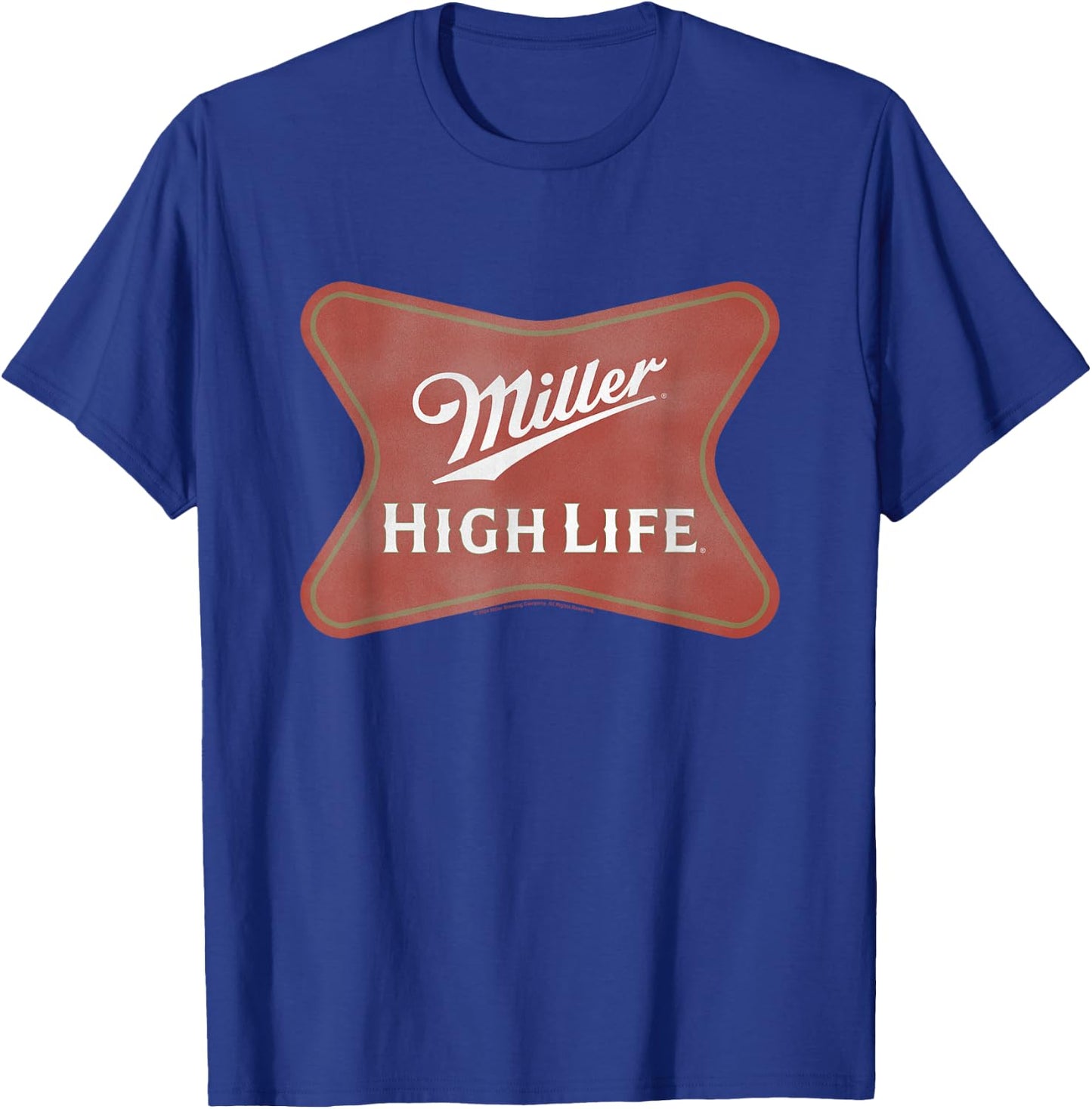 Miller High Life Faded Vintage Classic Logo T-Shirt - T-Shirt | Royal