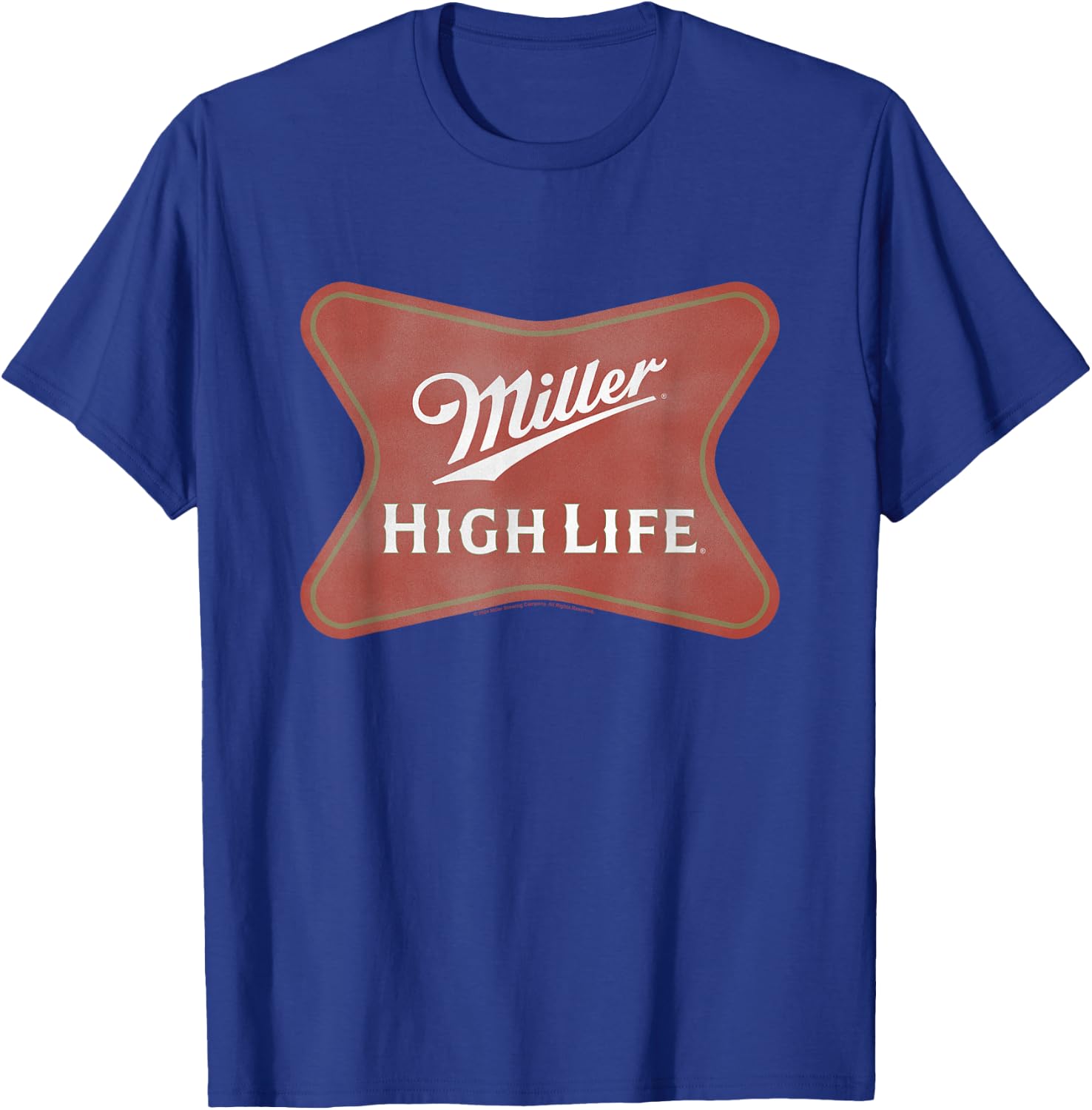 Miller High Life Faded Vintage Classic Logo T-Shirt - T-Shirt | Royal