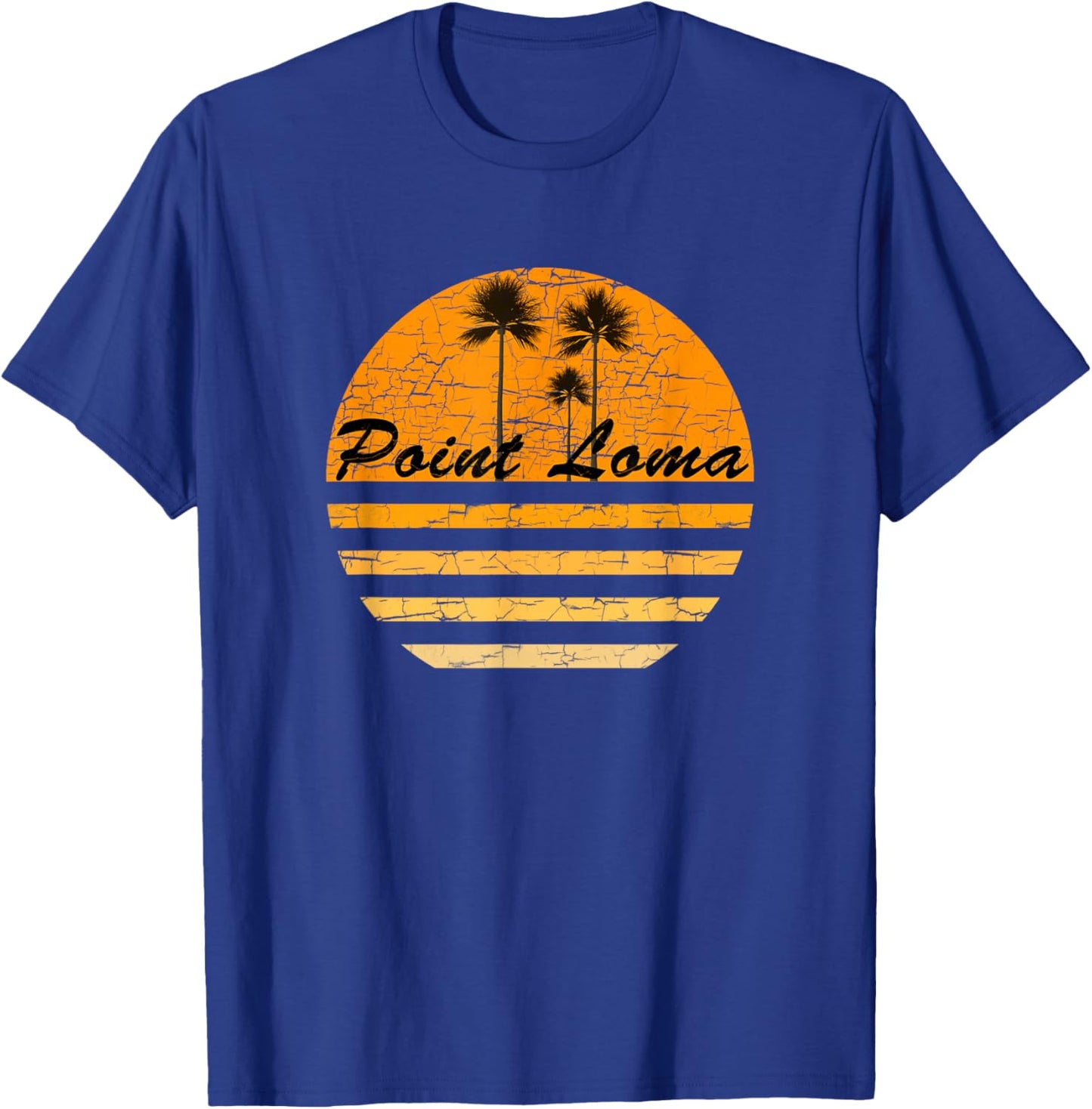 Point Loma, CA Vintage Retro 70s Throwback Surf T-Shirt - T-Shirt | Royal