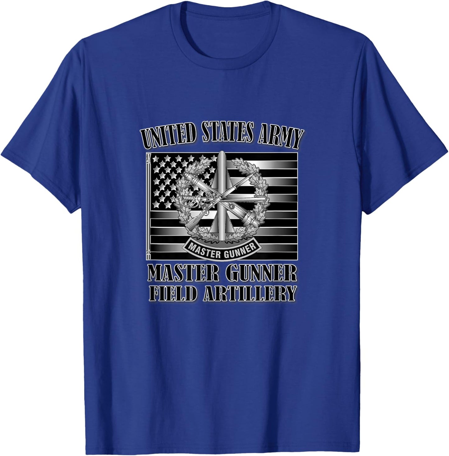 Master Gunner- Field Artillery (Front Design) T-Shirt - T-Shirt | Royal
