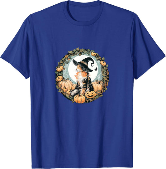 Halloween Dilute Calico Maine Coon Cat Illustration T-Shirt - T-Shirt | Royal