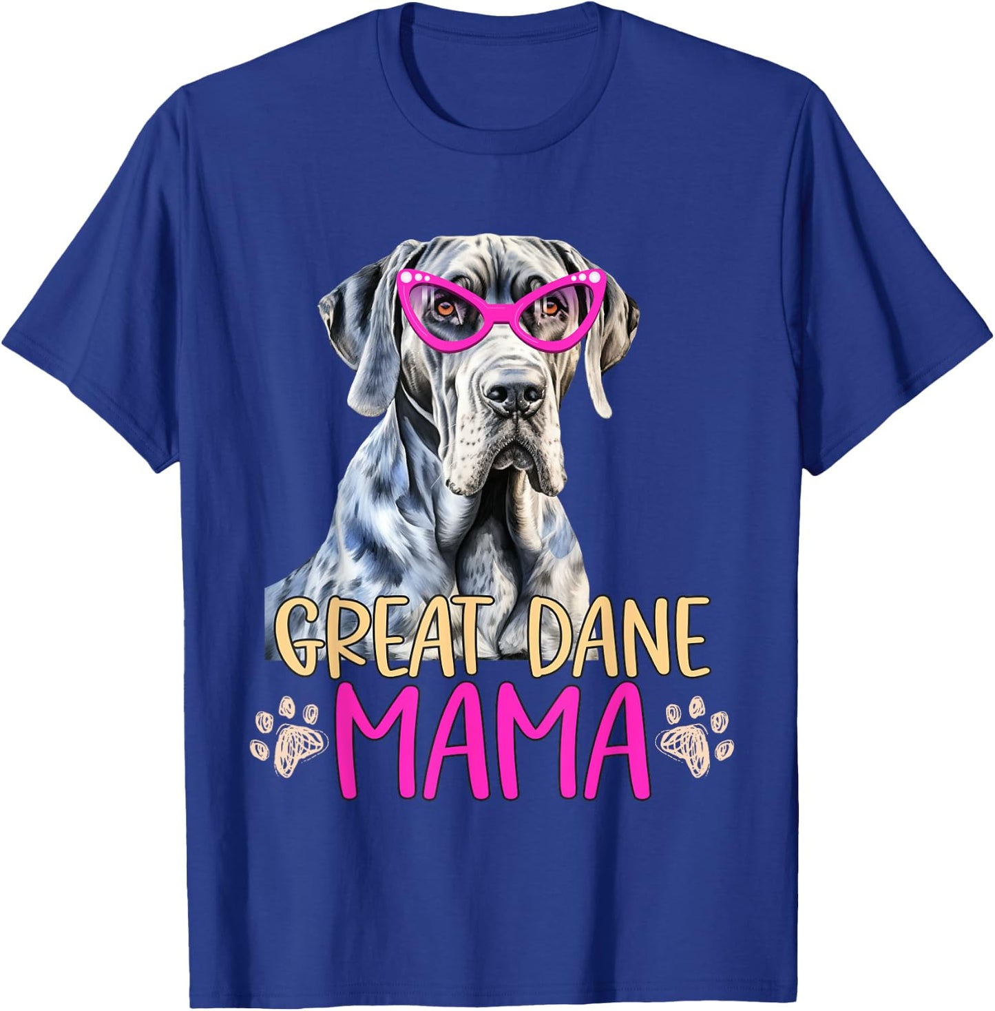 Great Dane Dog Breed Mama Cute Puppy Mother T-Shirt - T-Shirt | Royal