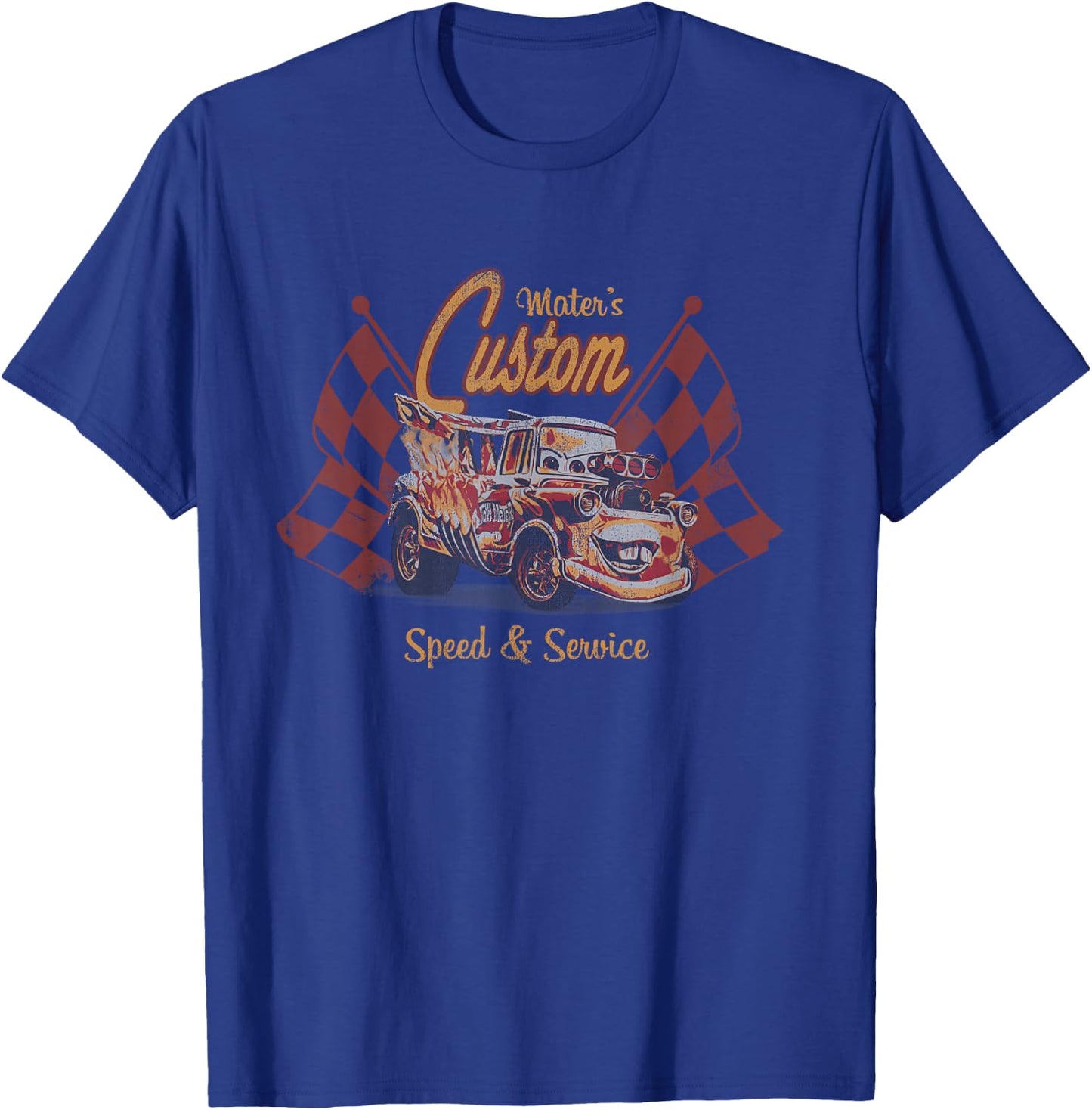 Disney and Pixar’s Cars Mater’s Custom Speed & Service Retro T-Shirt - T-Shirt | Royal