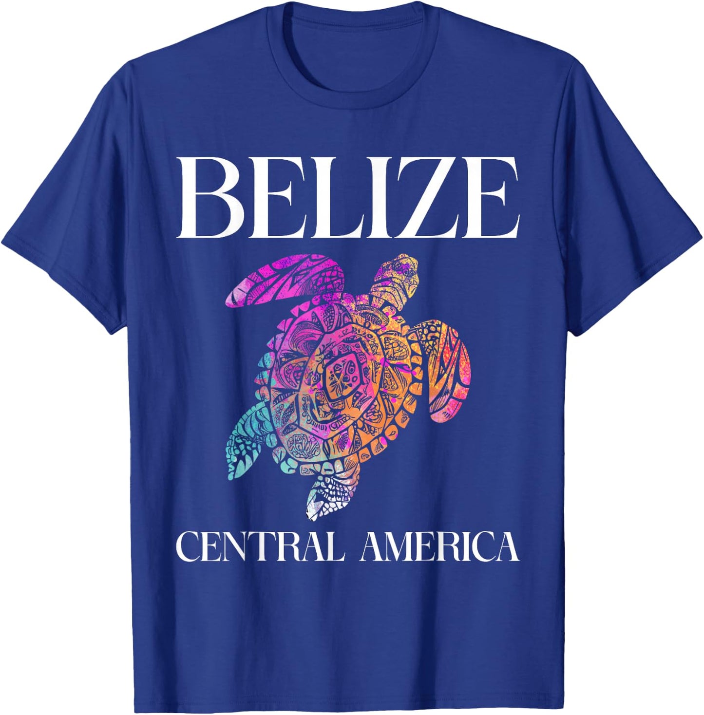 Belize Sea Turtle Central America Vacation Souvenir T-Shirt - T-Shirt | Royal