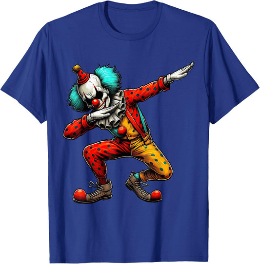 Dabbing Creepy Clown Scary Halloween Dab Dance T-Shirt - T-Shirt | Royal
