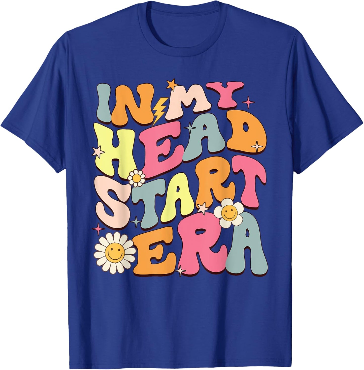 Groovy In My Head Start Era Homeschool Headstart Teacher Men Women Girls Kids T-Shirt - T-Shirt | Royal
