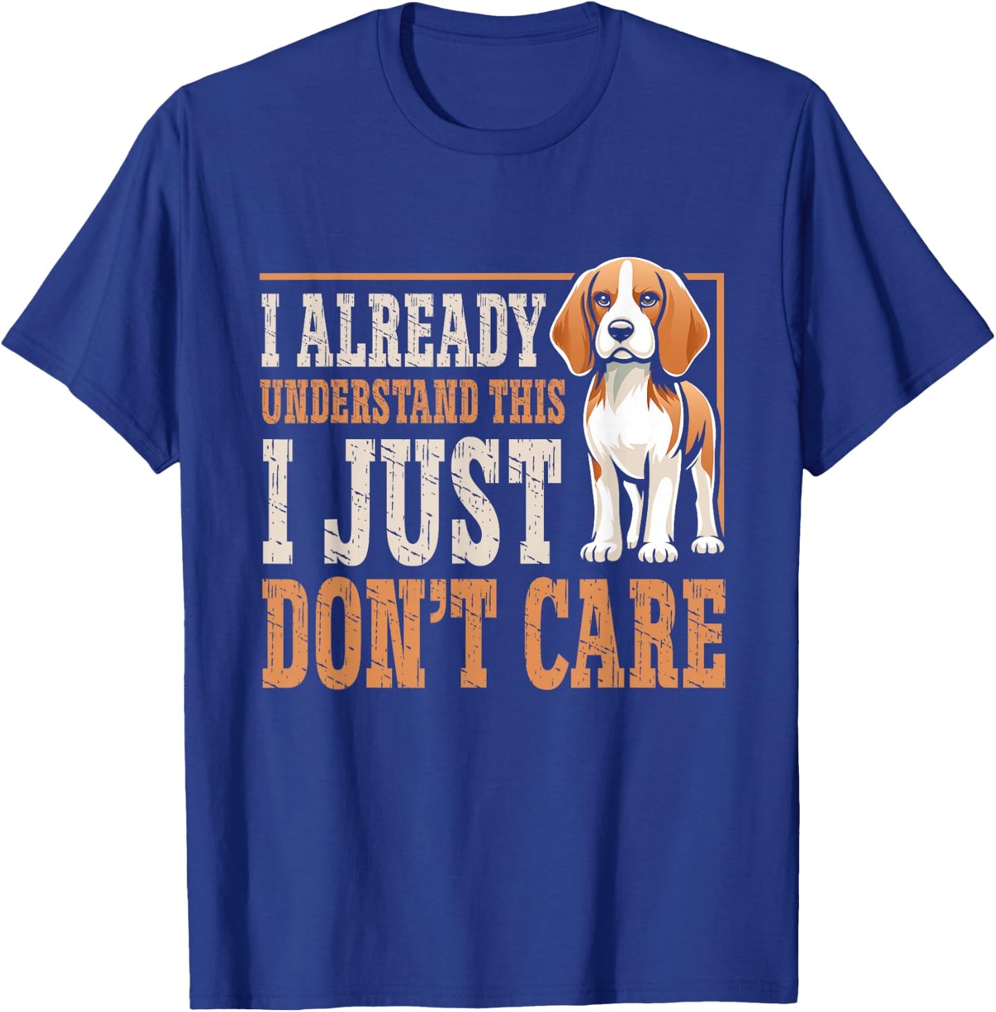 Puppy Beagle Dog Beagle I Just Dont Care Men Women Kids T-Shirt - T-Shirt | Royal