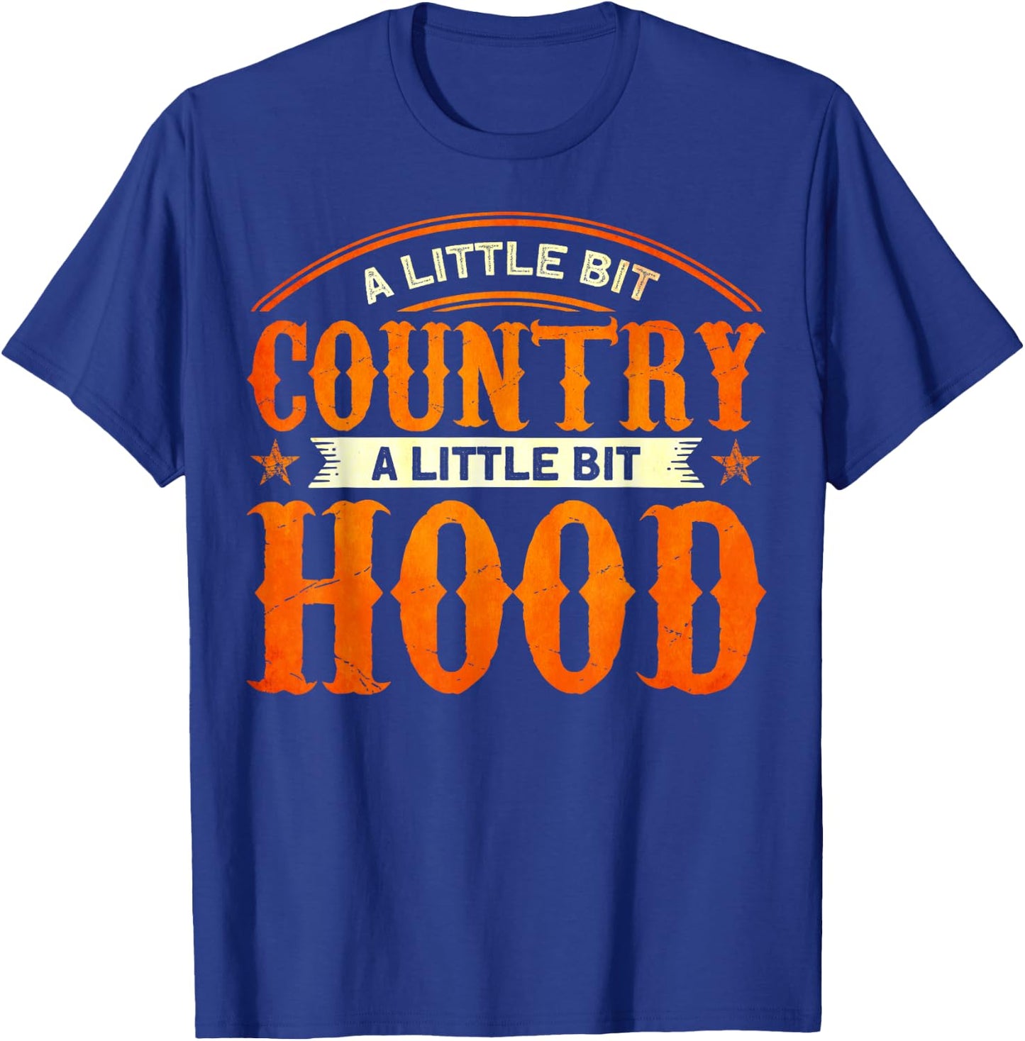Country Music Lovers A Little Bit Country A Little Bit Hood T-Shirt - T-Shirt | Royal