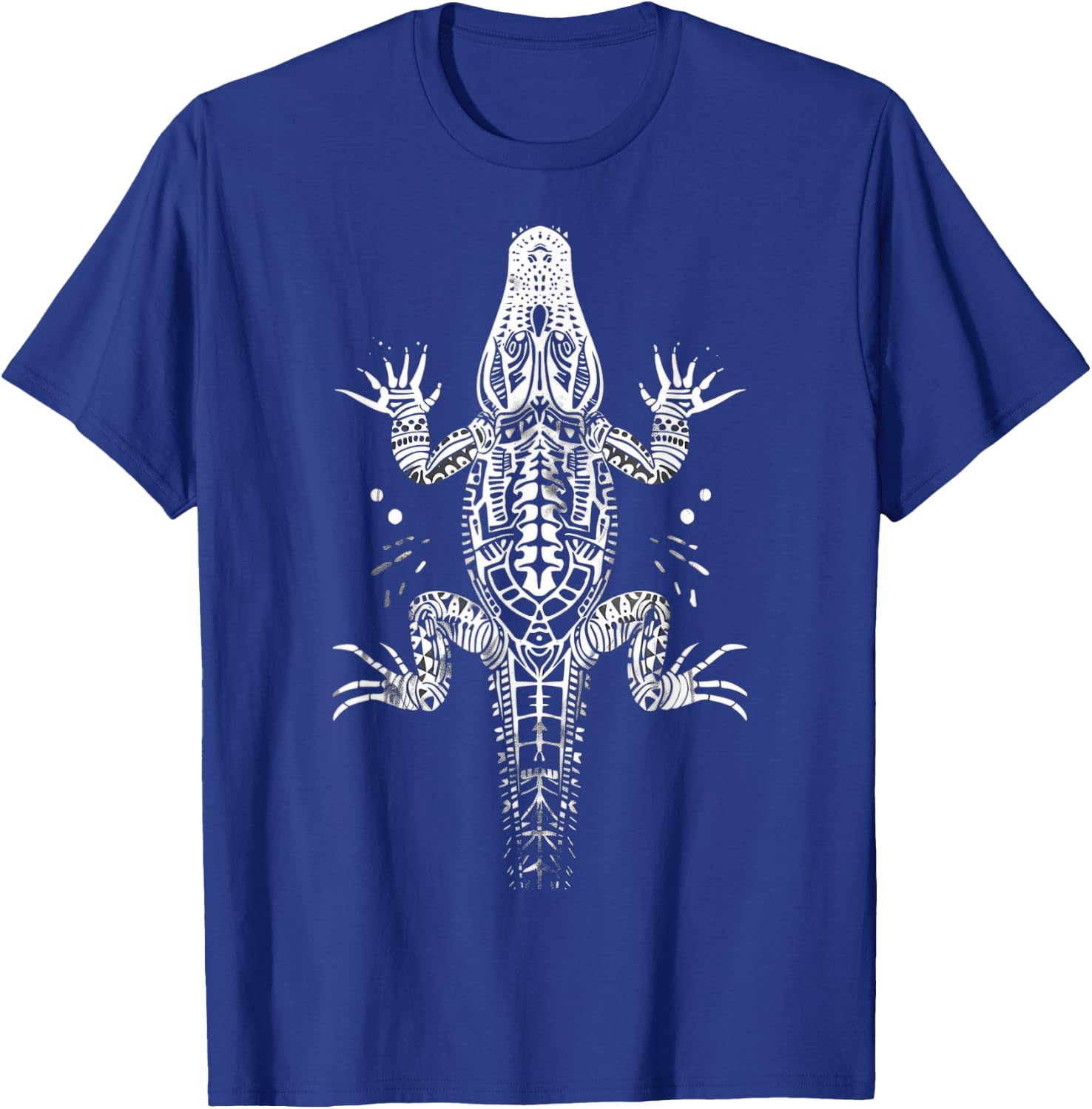 Alligator Tribal Vintage Retro Graphic T-Shirt - T-Shirt | Royal