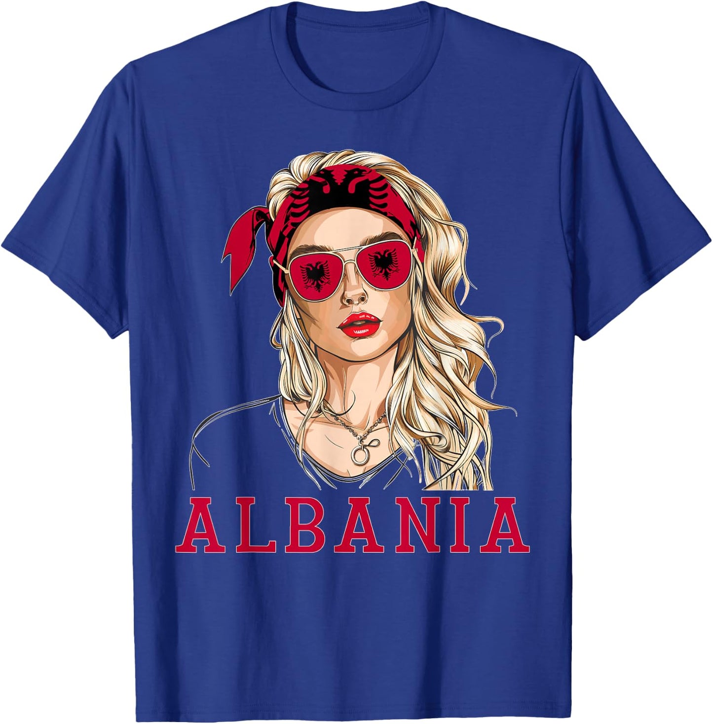 Albanian Flag Outfit for Woman Products Uniform Albania T-Shirt - T-Shirt | Royal