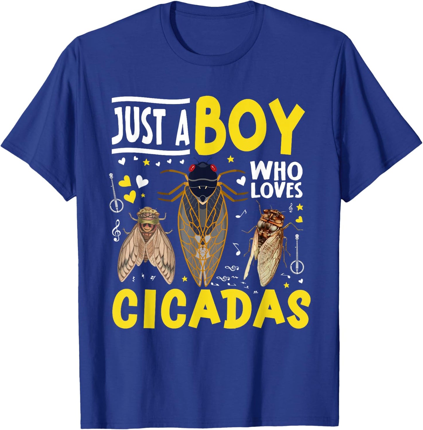 Just a Boy Who Loves Cicada Funny Insect Lover T-Shirt - T-Shirt | Royal