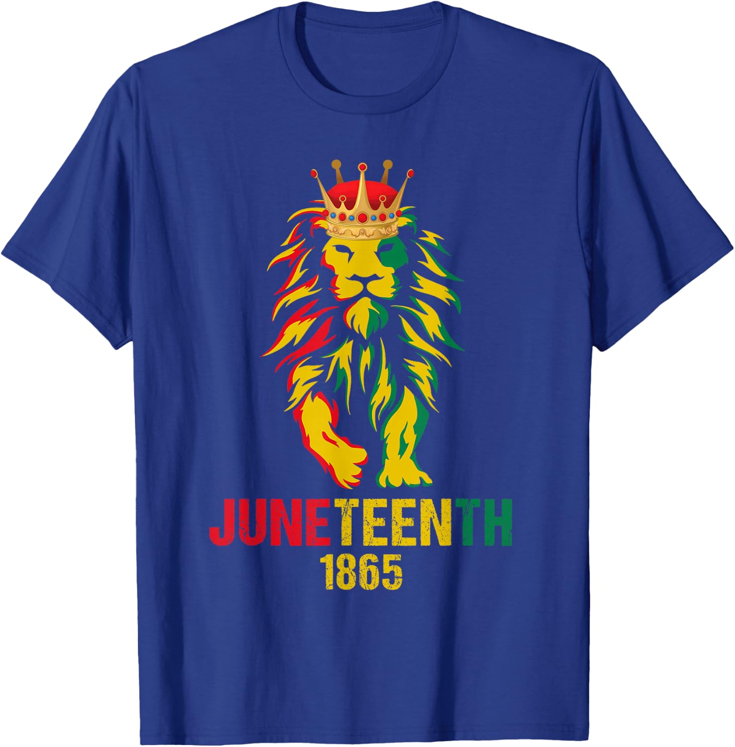 Juneteenth African American Black Lion 1865 King Women T-Shirt - T-Shirt | Royal