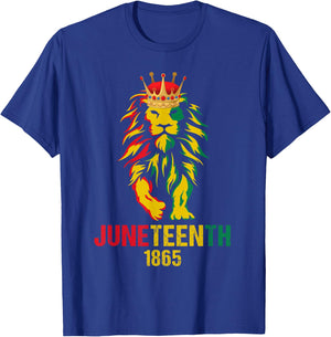 Juneteenth African American Black Lion 1865 King Women T-Shirt - T-Shirt | Royal