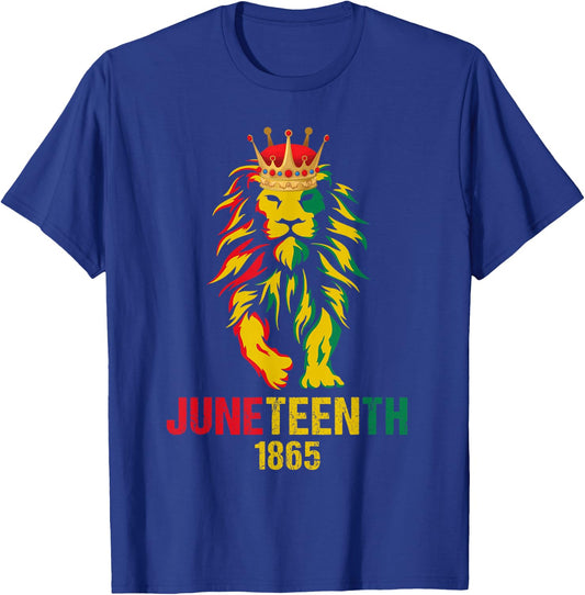 Juneteenth African American Black Lion 1865 King Women T-Shirt - T-Shirt | Royal