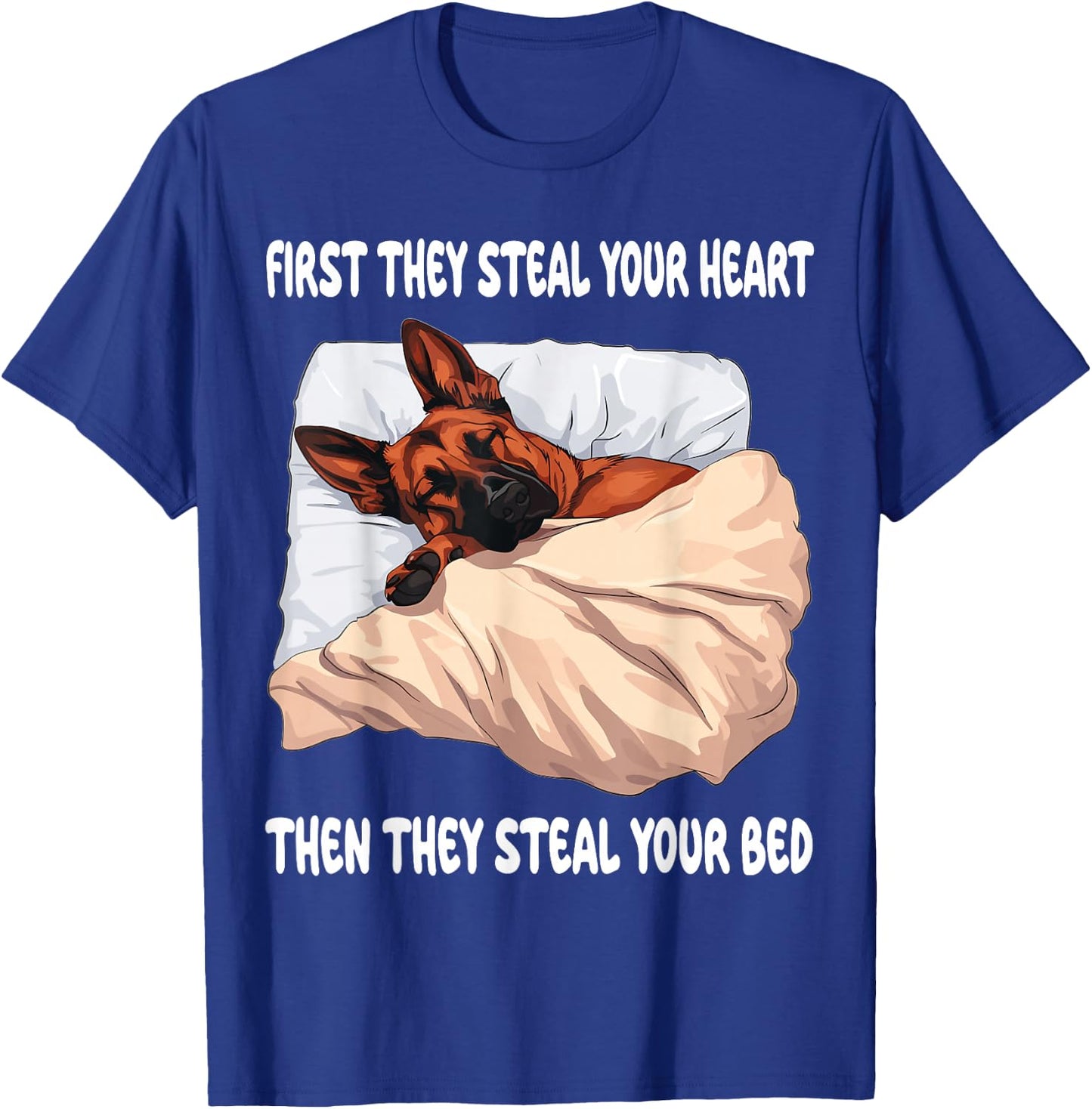 Belgian Malinois Sleeping Pajamas Nightgown T-Shirt - T-Shirt | Royal