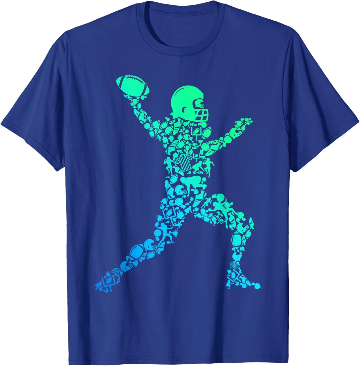 Football American Football Boys Kids Men T-Shirt - T-Shirt | Royal