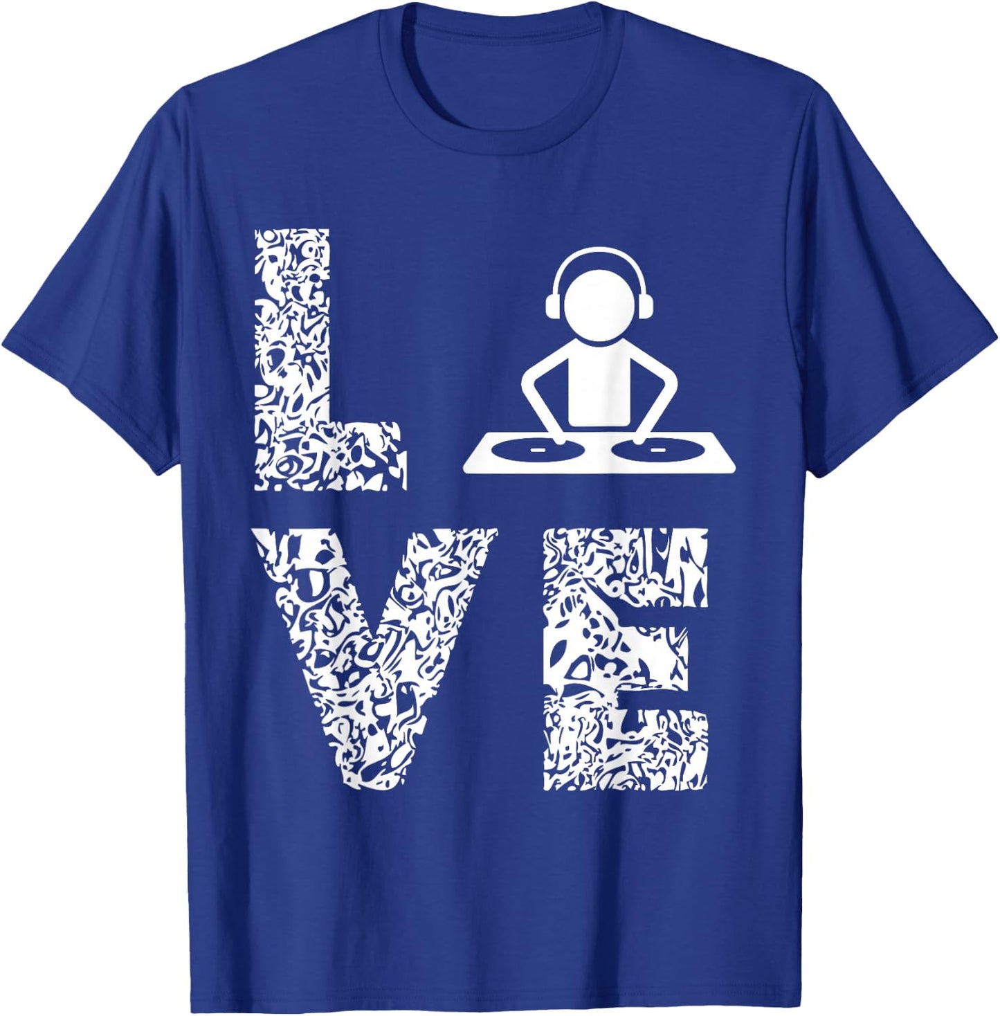 DJ Turntable Love Disc Jockey DJ Music Producer T-Shirt - T-Shirt | Royal