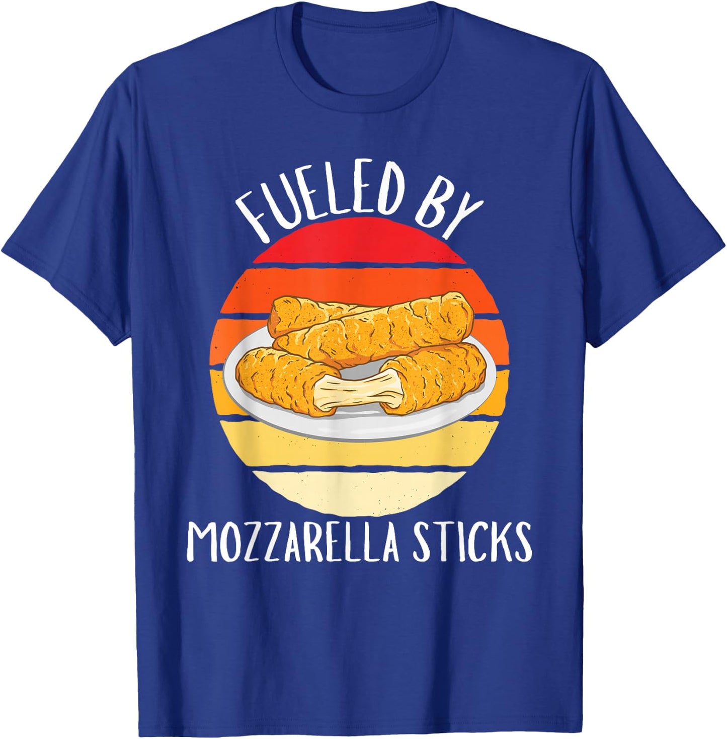 Vintage Fueled By Mozzarella Sticks Food Lover T-Shirt - T-Shirt | Royal