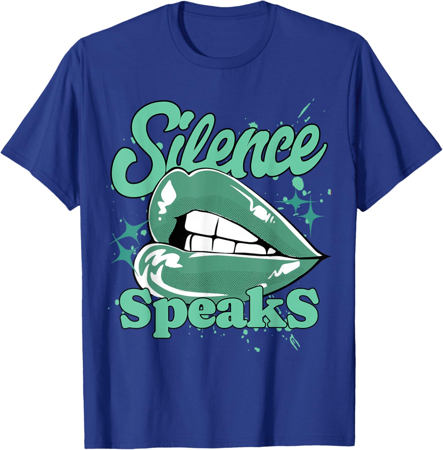 Silence Speaks Retro Green Glow 1s Matching Women T-Shirt - T-Shirt | Royal