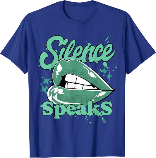 Silence Speaks Retro Green Glow 1s Matching Women T-Shirt - T-Shirt | Royal