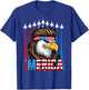 4th Of July Merica USA Flag Bald Eagle Patriotic Fighter Jet Kids Men T-Shirt - T-Shirt | Royal