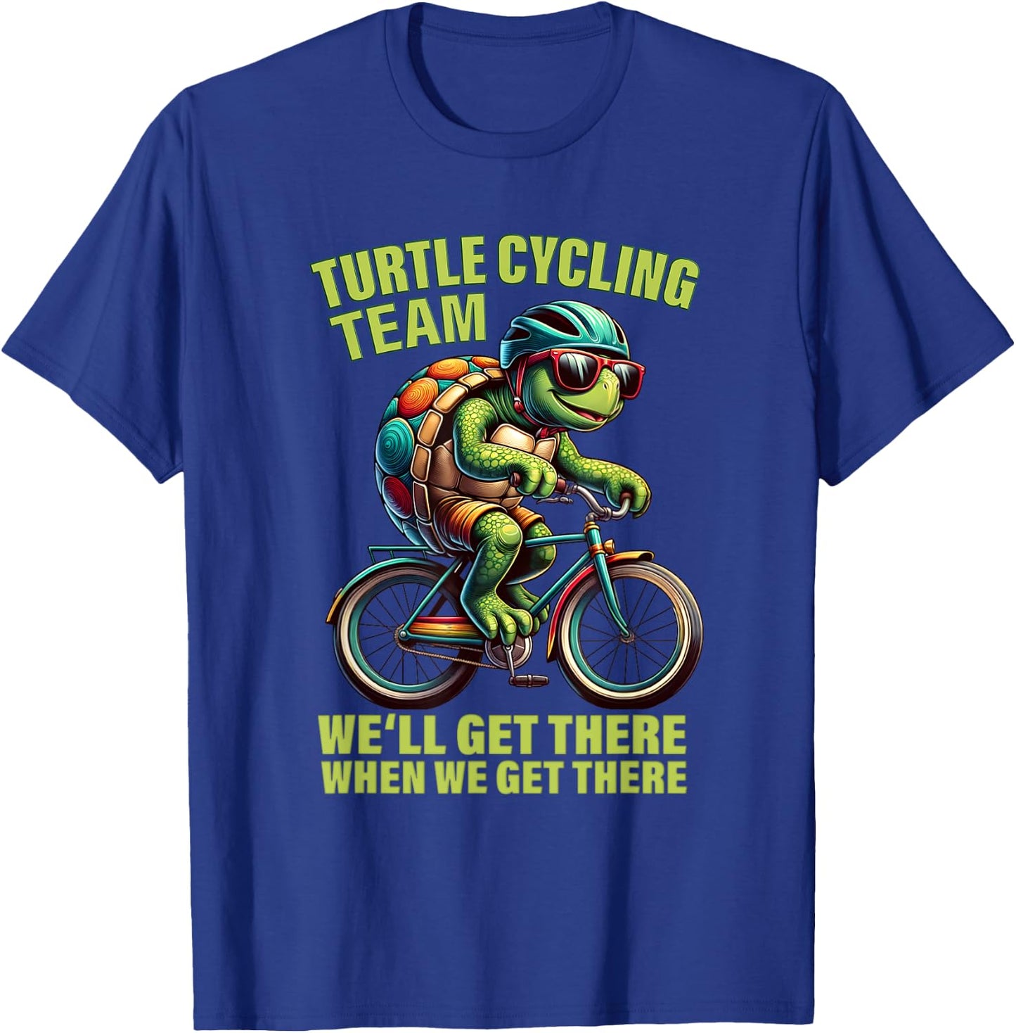 Funny Turtle Cycling Lover Cycle Team Cyclist Tour Bicycle T-Shirt - T-Shirt | Royal