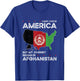 Afghan American Patriot USA Grown Afghanistan US Flag T-Shirt - T-Shirt | Royal