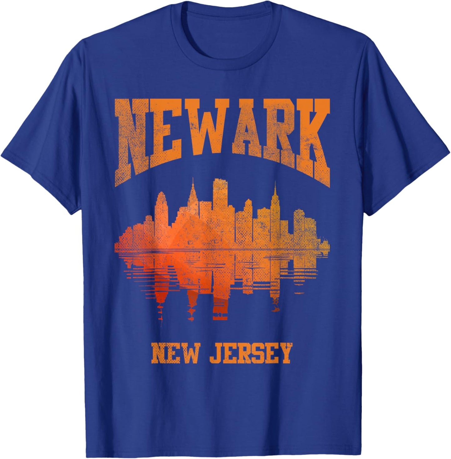 Newark New Jersey NJ | Skyline T-Shirt - T-Shirt | Royal