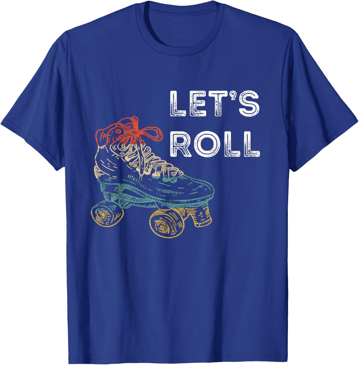 Roller Skates Running 70s 80s Roller Skating Inline Skater T-Shirt - T-Shirt | Royal